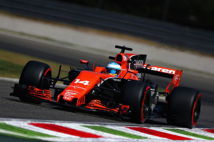 Fernando Alonso á fer á Ítalíu, þar sem honum mistókst að klára keppnina.