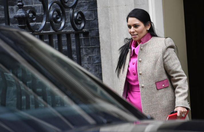 Priti Patel, innanríkisráðherra Bretlands, ræddi um breytingar á innflytjendalöggjöf í fjölmiðlum í dag.