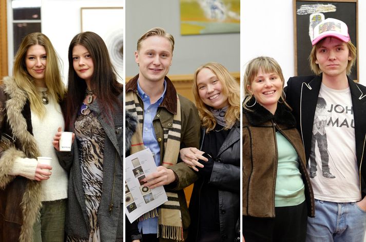 Mogensen, Edwald og Jón Múli mættu á sýningu, það er Thelma Mogensen, Páll Edwald og Jón Múli Egilsson Pruner.