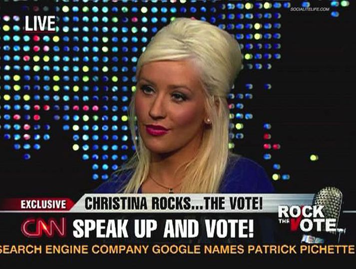 Christina Aguilera hjá Larry King.