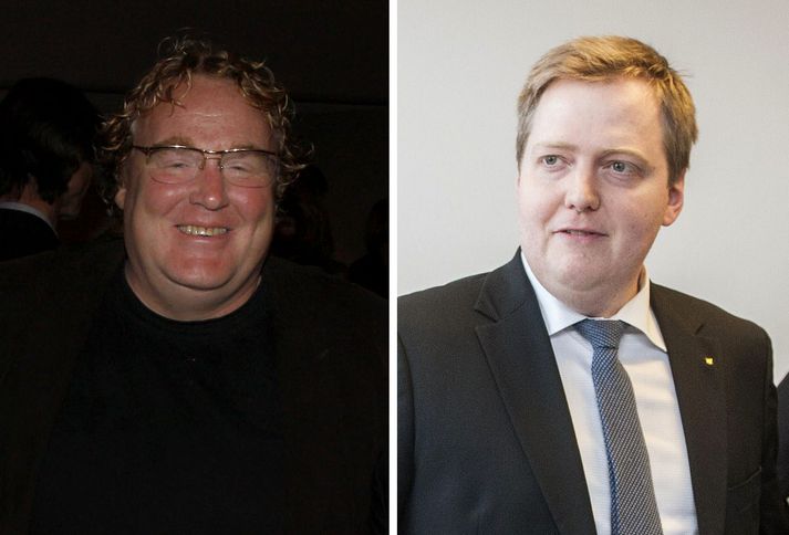 Egill Helgason og Sigmundur Davíð Gunnlaugsson, formaður framsóknarflokksins