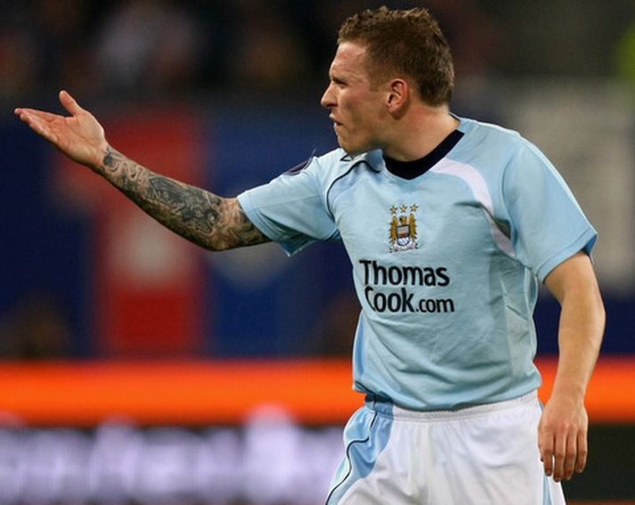 Craig Bellamy, framherji Manchester City, er ekki kátur.