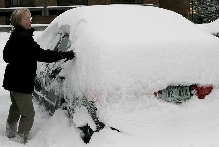 Þó svo að sumarið sé komið að nafninu til er einhver bið í að Norðlendingar losni við snjóinn.