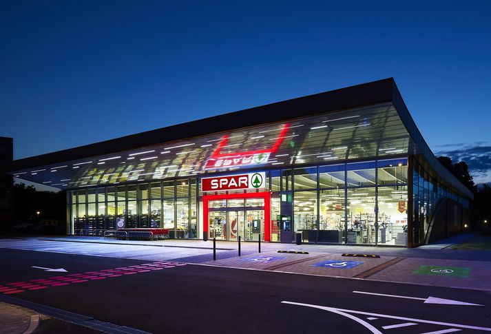 Svona líta verslanir Spar út.