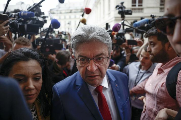 Jean-Luc Melenchon er leiðtogi Óbeygðs Frakklands en hann er afar umdeildur og fáir sem vilja vinna með honum.