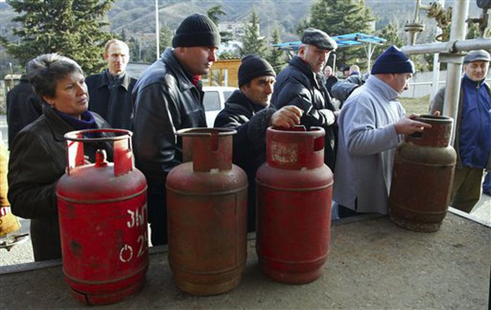 Georgíubúar hamstra gas.