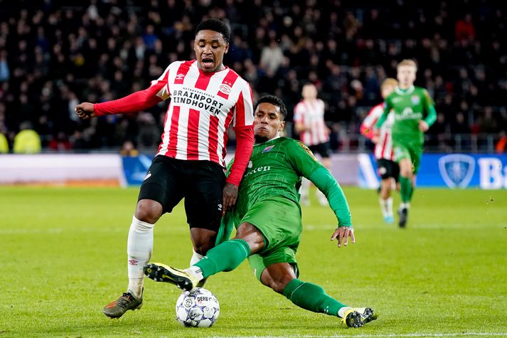 Bergwijn lék sinn fyrsta leik fyrir PSV aðeins 17 ára.