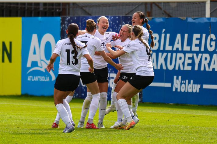 FH-konur skoruðu fjögur mörk í Víkinni í dag.