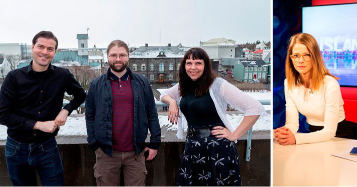 Mikið fylgi Pírata var meðal annars til umræðu í þættinum í gær.