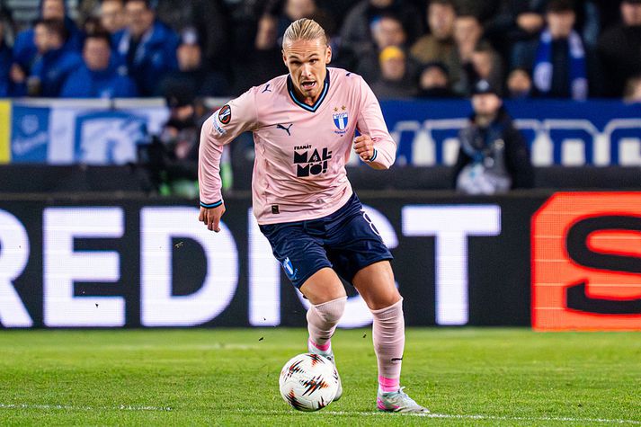 Arnór Sigurðsson á ferðinni gegn Genk í Evrópudeildinni í lok janúar.