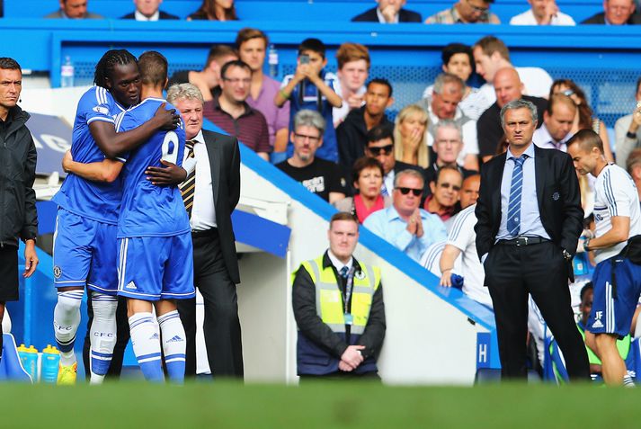 Romelu Lukaku og Jose Mourinho