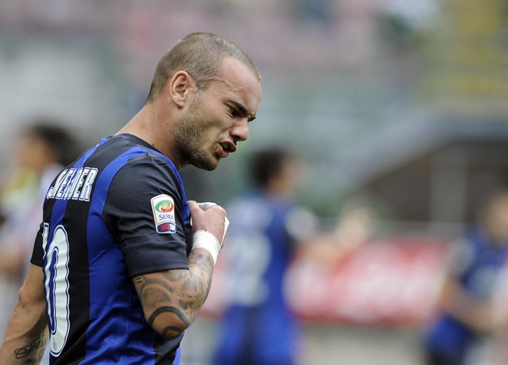 Wesley Sneijder gæti verið á leið til Englands. Mynd/Getty