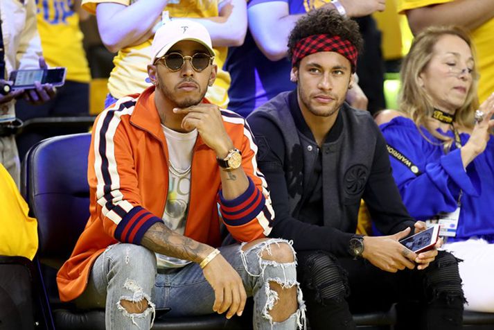 Lewis Hamilton og Neymar.