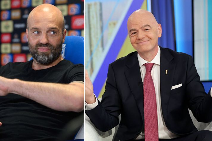 Arnar segir Infantino ekki hafa haft áhrif á afléttingu banns Balogun. Donald Trump segist hafa fengið banninu aflétt í gegnum forseta FIFA.