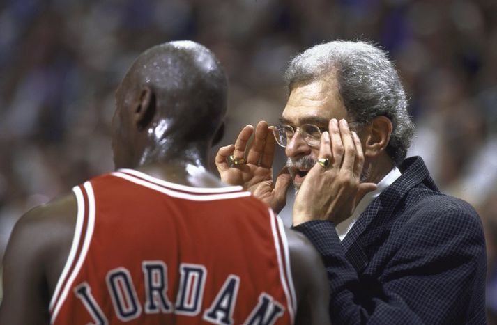 Phil Jackson vann sex NBA-titla með Michael Jordan.