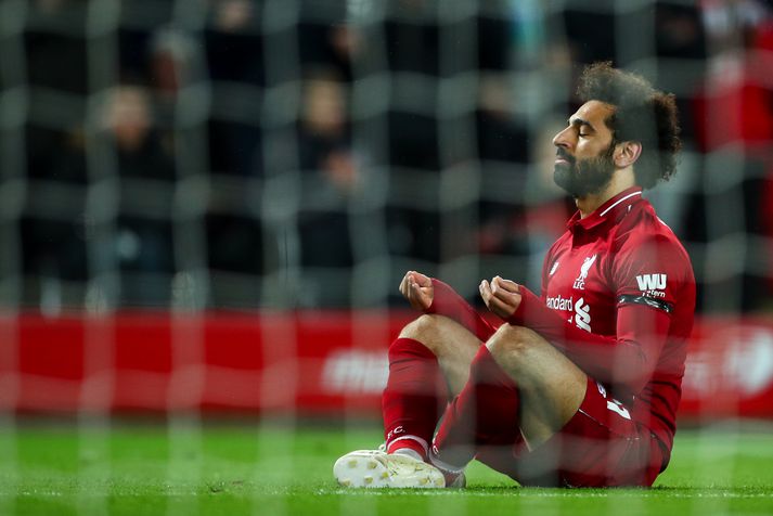 Mohamed Salah er duglegur að biðjast fyrir en eru örlögin bara á móti Liverpool?