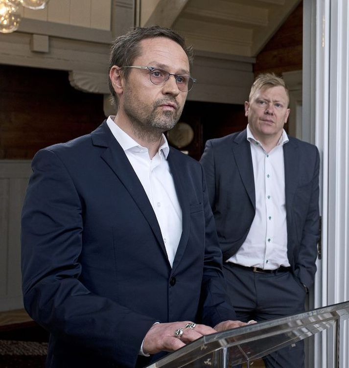 Einar Örn Benediktsson og Jón Gnarr.