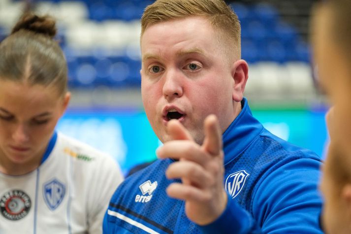 Grétar Áki var ánægður með frammistöðu liðsins í dag.
