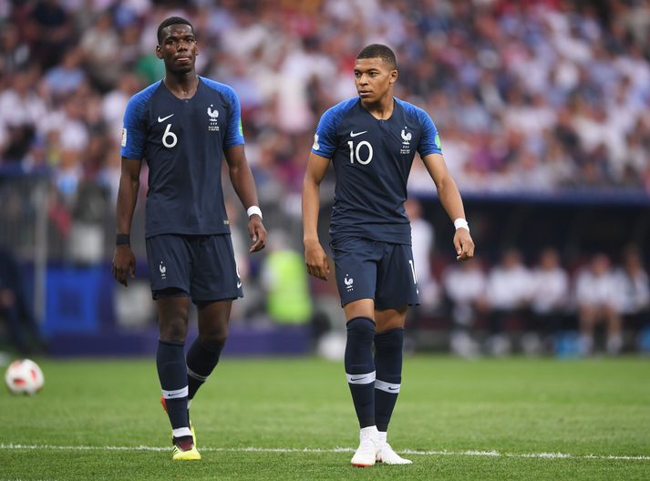 Paul Pogba og Kylian Mbappé eru burðarstólpar í franska landsliðinu sem á titil að verja á HM í Katar.