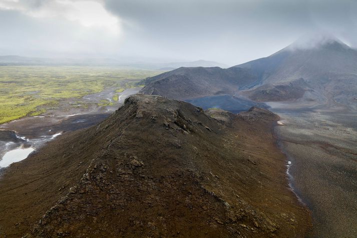 Keilir og svæðið í kring séð úr lofti. Ragnar Axelsson flaug yfir svæðið í vikunni og tók þessa mynd.