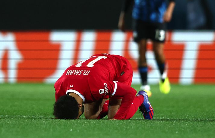 Salah skoraði mark Liverpool í kvöld.