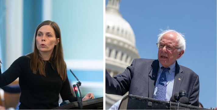 Katrín Jakobsdóttir forsætisráðherra hefur þegið boð um að taka þátt í stofnun alþjóðasamtaka framfarasinna. Bernie Sanders er annar forsprakka samtakanna.