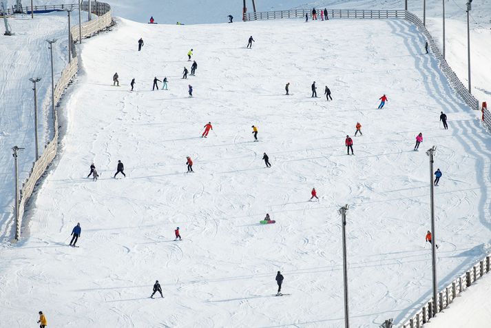 Bláfjöll í blíðunni á síðasta ári. 