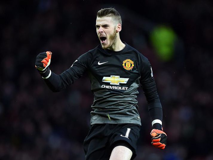 David de Gea mátti vera ánægður með frammistöðu sína gegn Liverpool á Old Trafford í gær.