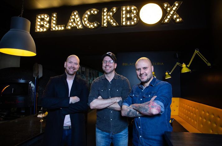 Hluti hins nýja eigendahóps á Blackbox í Borgartúni.