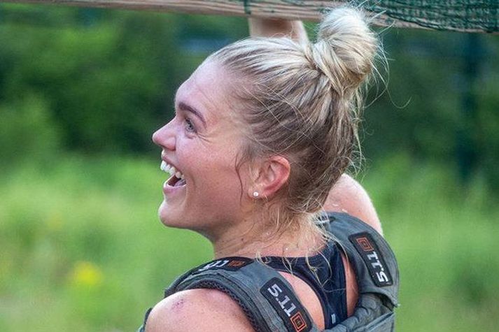 Katrín Tanja Davíðsdóttir á æfingu með þjálfara sínum Ben Bergeron.