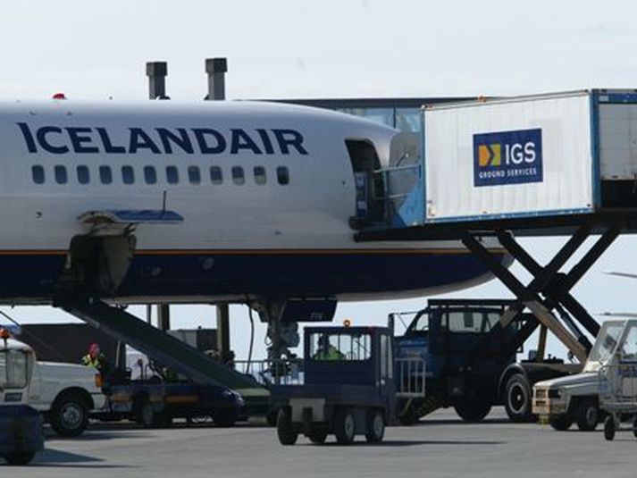 Icelandair hefur tilkynnt að allt flug flugfélagsins fellur niður á morgun. Mynd/Teitur Jónasson