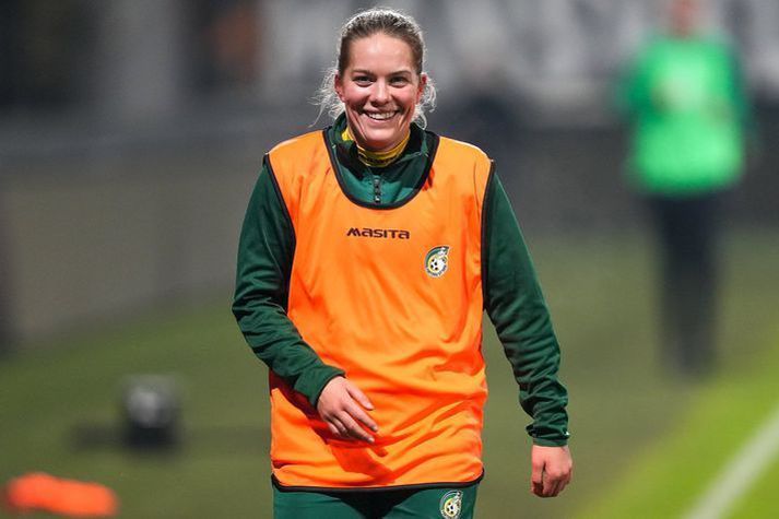 Hildur Antonsdóttir kom Fortuna Sittard í forystu í kvöld.