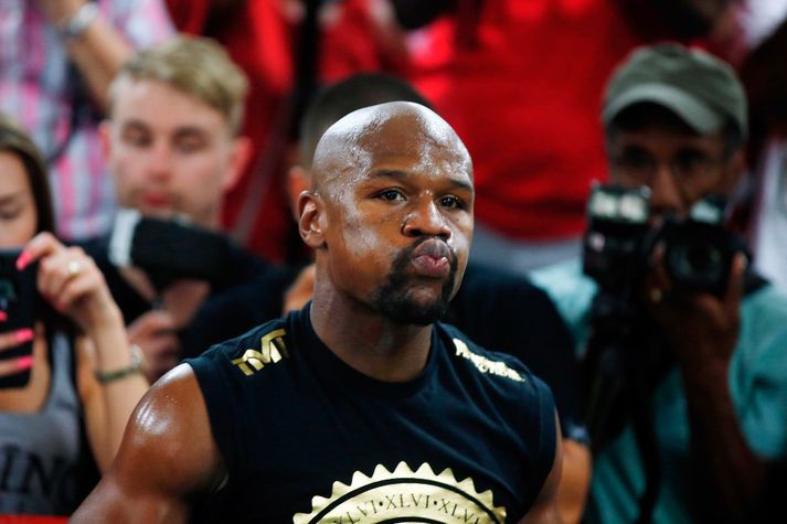 Mayweather er búinn að æfa stíft enda mikið undir.