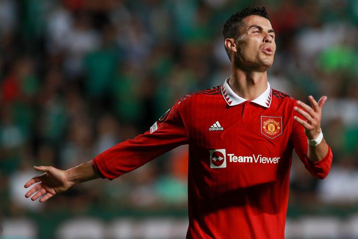 Cristiano Ronaldo hefur spilað mikið með Manchester United í Evrópudeildinni en fengið lítið að spila í ensku úrvalsdeildinni.