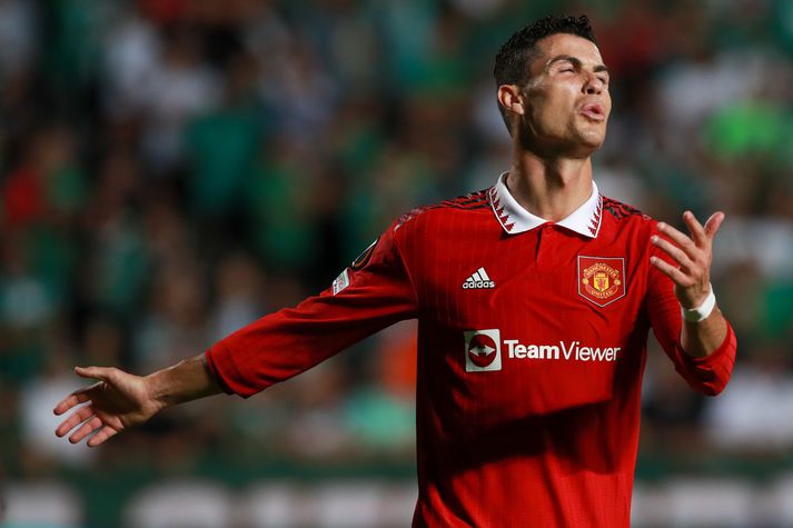 Cristiano Ronaldo var í byrjunarliði Manchester United gegn Omonia Nikosia í Evrópudeildinni á fimmtudaginn. 