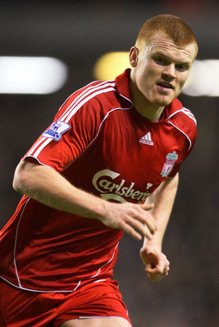 Riise hér í leik með Liverpool.