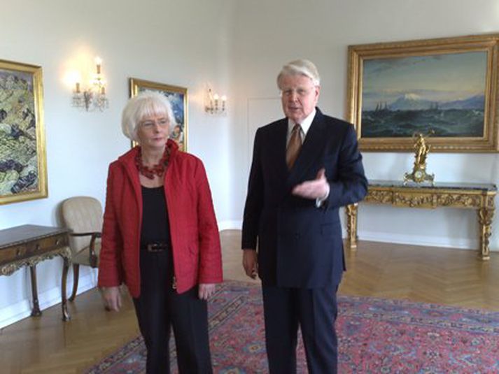 Jóhanna fór til fundar við forsetann nú síðdegis. 