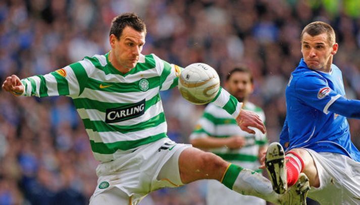 Jan Vennegoor of Hesselink í leik með Celtic.
