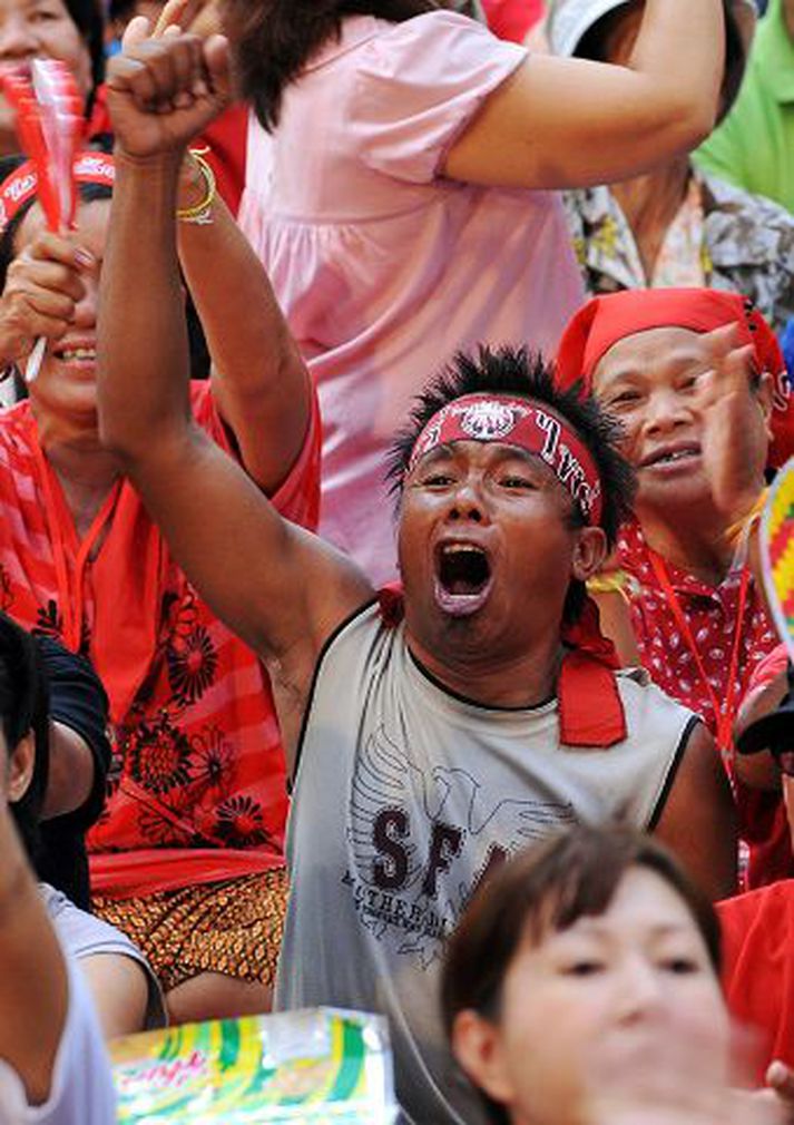 Mótmæli í Bangkok. Ekkert lát er á aðgerðum mótmælenda. nordicphotos/AFP