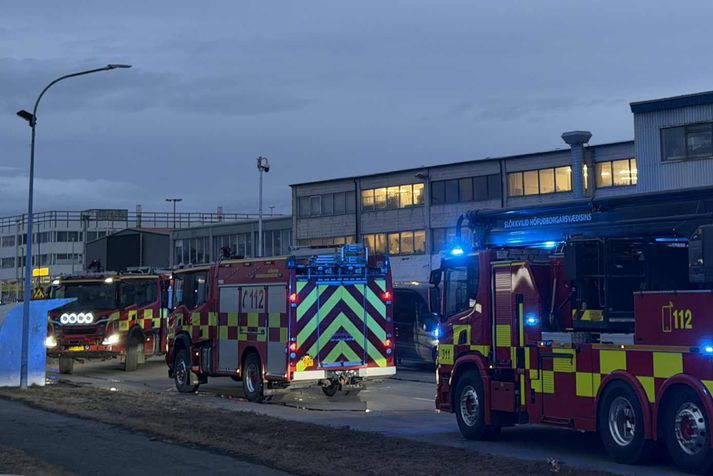 Frá aðgerðum á vettvangi.