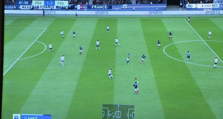 Heimsmeistaralið Frakka er vitaskuld eitt albesta liðið í FIFA-leiknum en á Íslandsmótinu nota menn lið sem þeir hafa sett saman sjálfir í Ultimate Team-hluta leiksins.