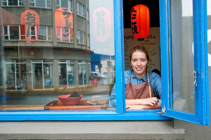 Erna Pétursdóttir í Ramen Momo á Tryggvagötu. 