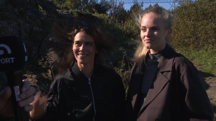Ósk Gunnarsdóttir og Þórdís Ólöf Jónsdóttir eru spenntar fyrir helginni.