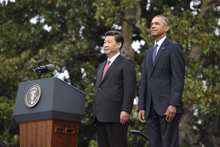 Xi Jinping og Barack Obama greinir á um margt en þeir komu sér þó saman um að draga eitthvað úr mengun ríkjanna á næstu áratugum.