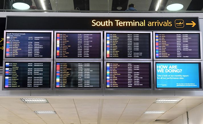 Loka þurfti Gatwick-flugvelli vegna dróna sem sáust á sveimi á svæðinu.