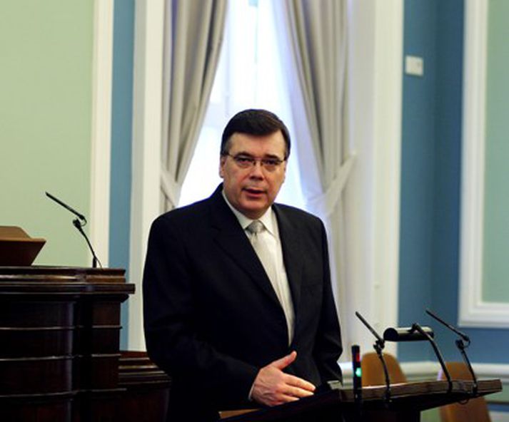 Geir Haarde mælti fyrir neyðarlögunum fyrir nákvæmlega tveimur árum. Mynd/ GVA.