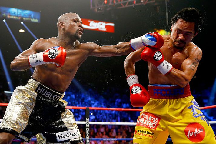 Mayweather vann Pacquiao í frægum bardaga árið 2015. Þeir endurnýja kynnin í hringnum í haust.