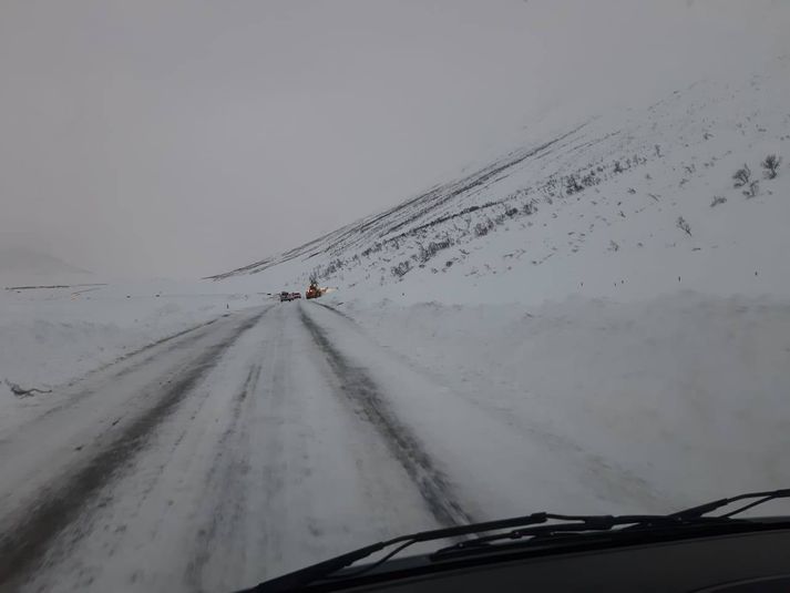 Úr Ljósavatnsskarði í dag.