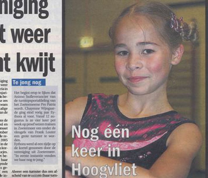 Eyþóra Þórsdóttir. Íslenskt undrabarn í fimleikum slær í gegn í Hollandi.
