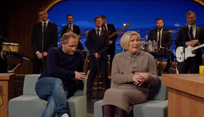 Halla ræddi við þá Sveppa og Benna. 